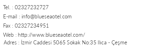 Blue Sea Butik & Apart Otel telefon numaralar, faks, e-mail, posta adresi ve iletiim bilgileri